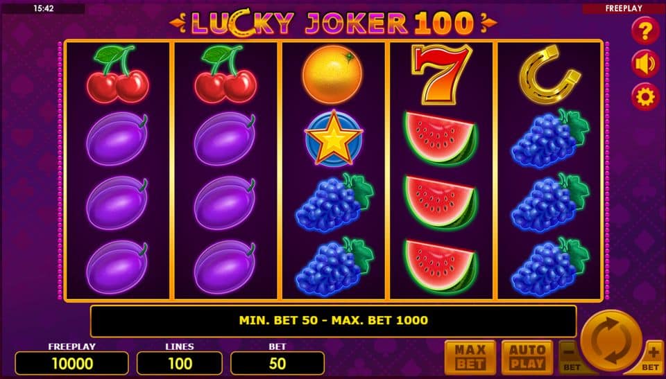 Lucky Joker 100 Slot Game Free Play at Casino Ireland 01