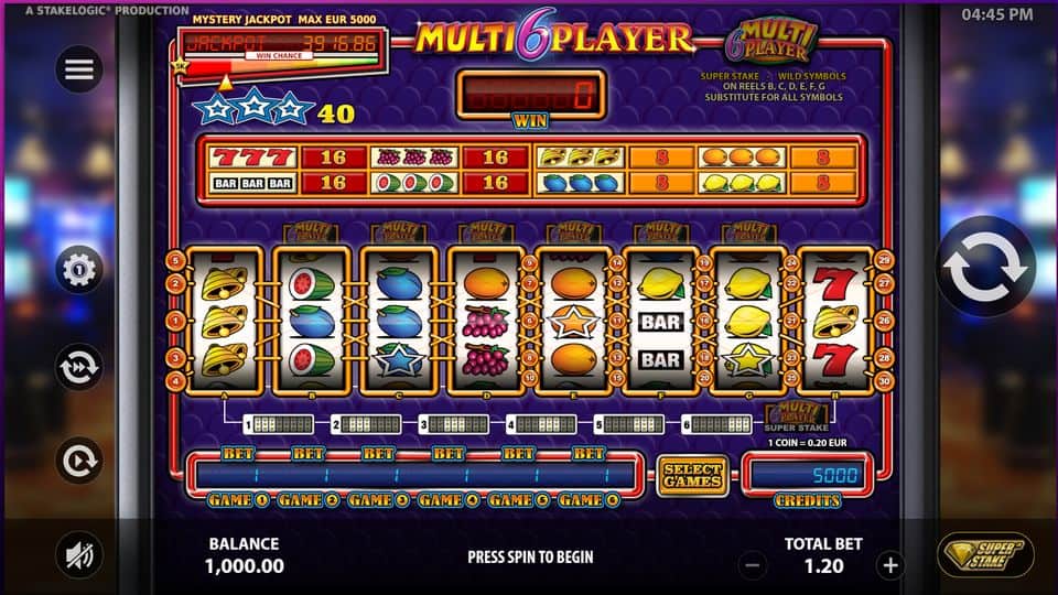 Multi 6 Player Superstake Slot Game Free Play at Casino Ireland 01