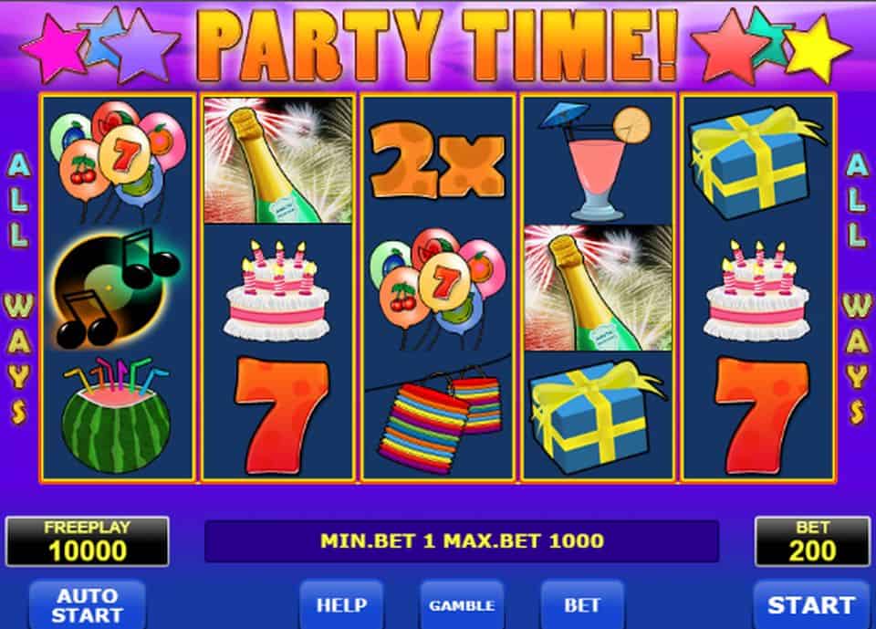 Party Time Slot Game Free Play at Casino Ireland 01