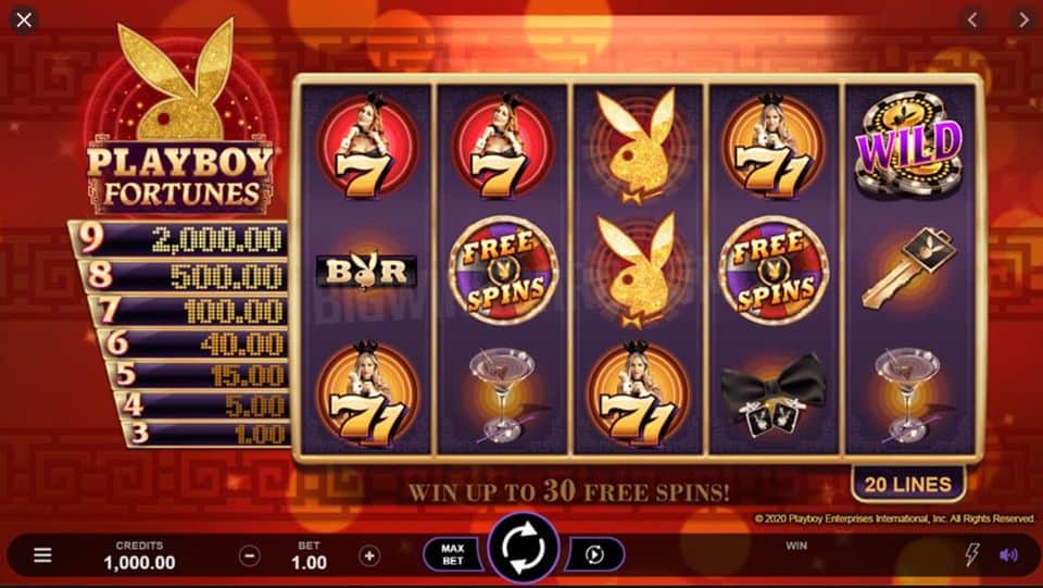Playboy Fortunes Slot Game Free Play at Casino Ireland 01