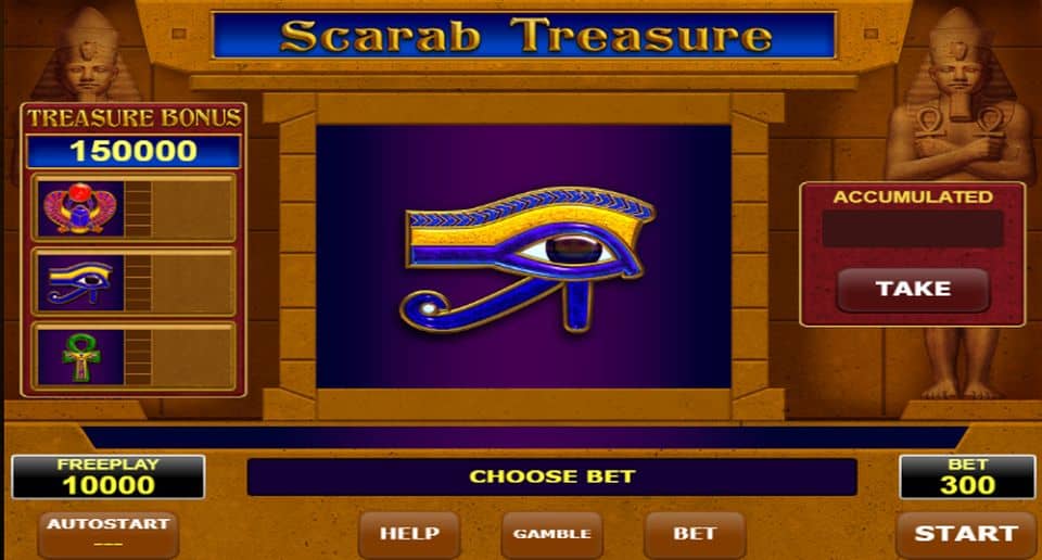 Scarab Treasure Slot Game Free Play at Casino Ireland 01