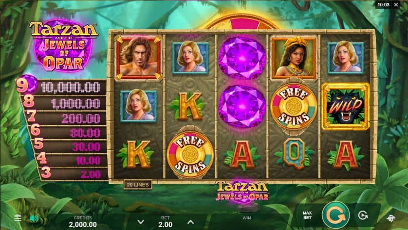 Tarzan and the Jewels of Opar Slot Game Free Play at Casino Ireland 01