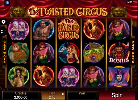 The Twisted Circus Slot Game Free Play at Casino Ireland 01