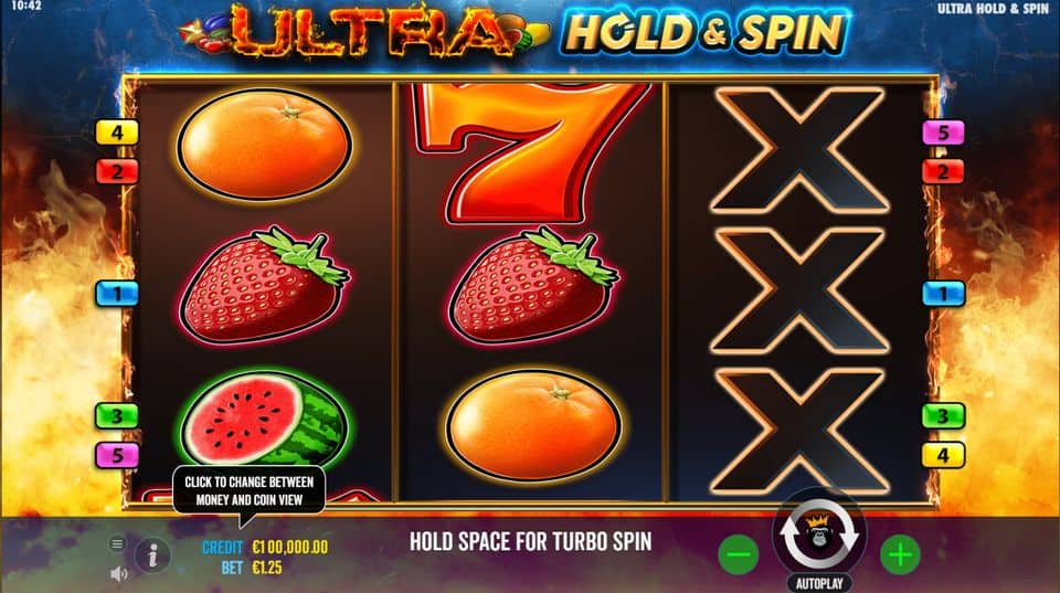 Ultra Hold and Spin Slot Game Free Play at Casino Ireland 01