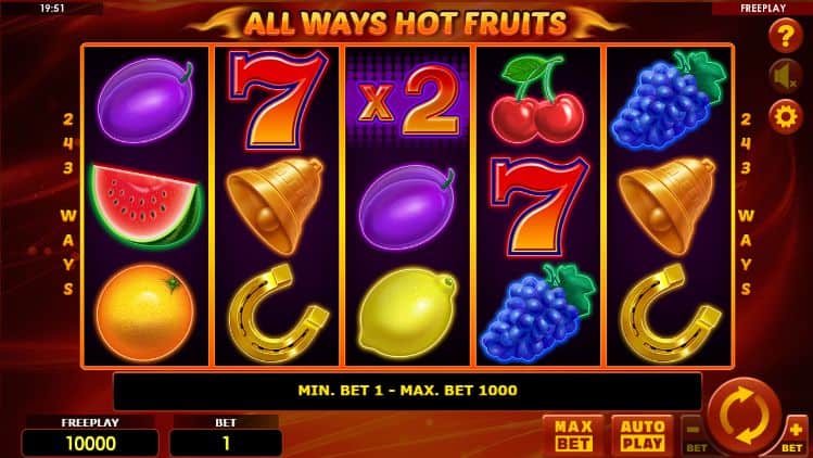 All Ways Hot Fruits Slot Game Free Play at Casino Ireland 01