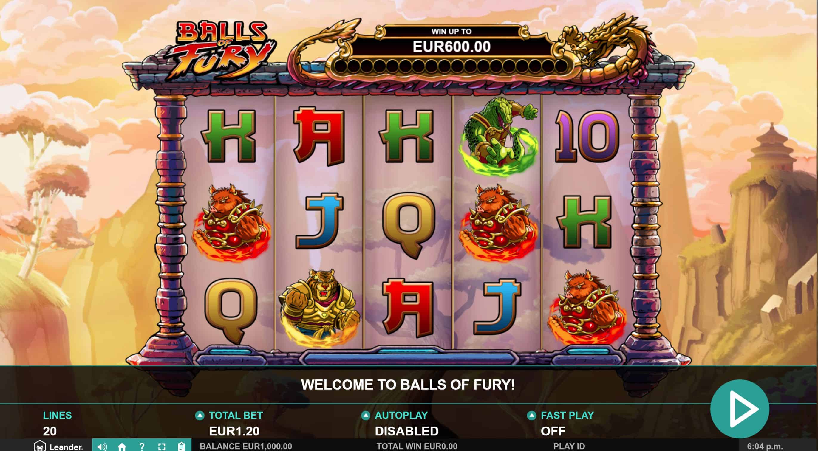 Balls of Fury Slot Game Free Play at Casino Ireland 01