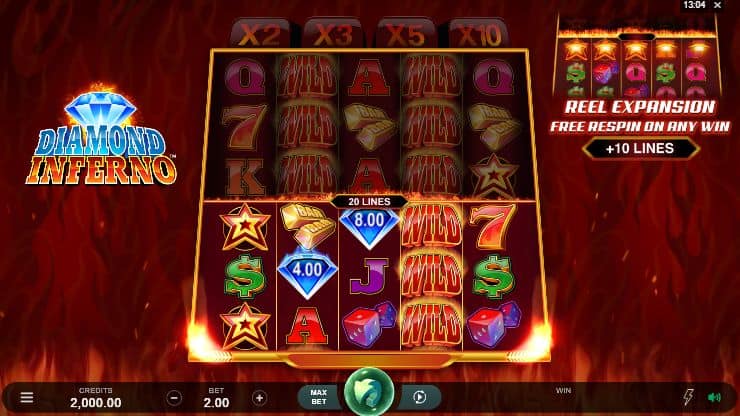 Diamond Inferno Slot Game Free Play at Casino Ireland 01