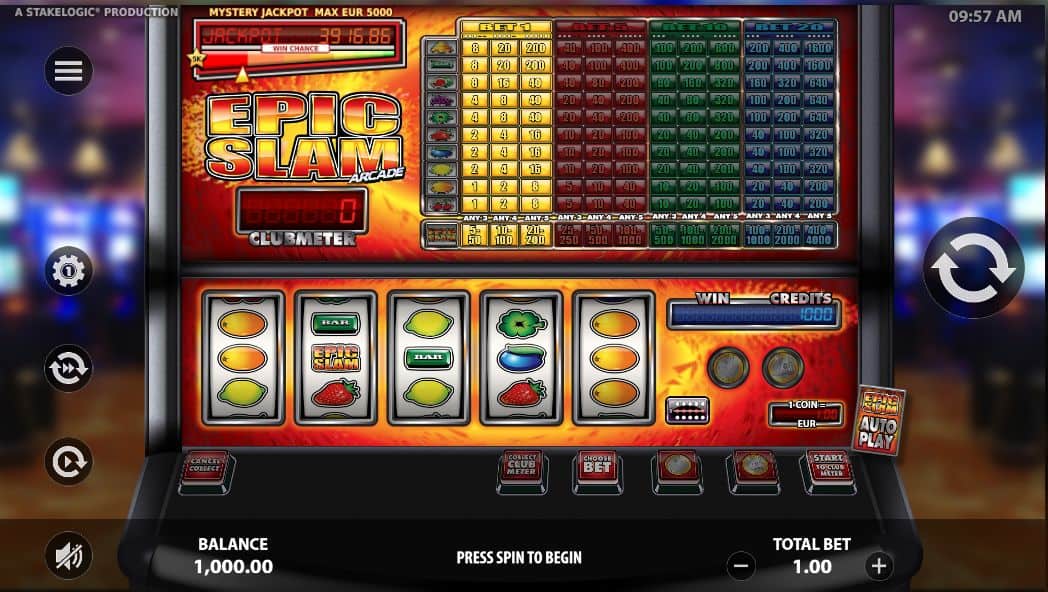 Epic Slam Arcade Slot Game Free Play at Casino Ireland 01