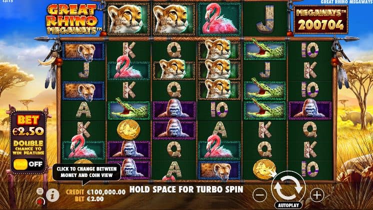 Great Rhino Megaways Slot Game Free Play at Casino Ireland 01