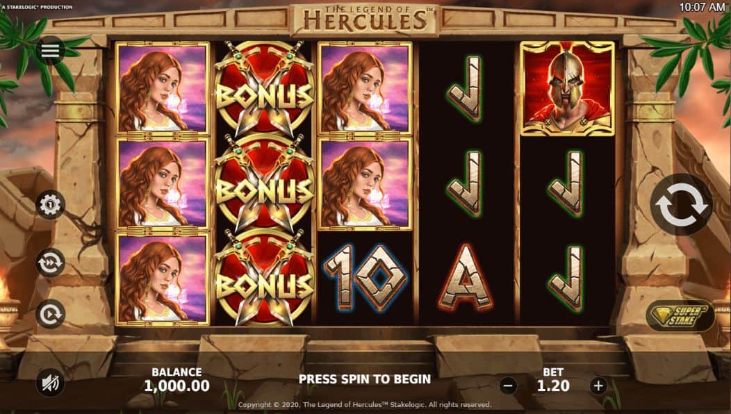 The Legend of Hercules Slot Game Free Play at Casino Ireland 01