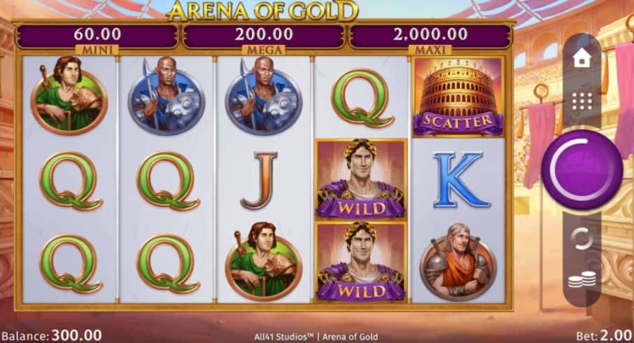 Arena of Gold Slot Game Free Play at Casino Ireland 01