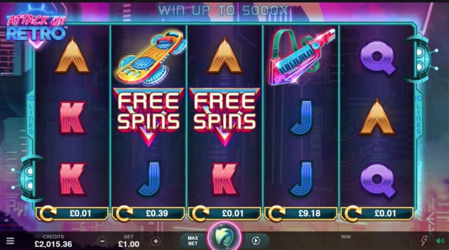 Attack on Retro Slot Game Free Play at Casino Ireland 01