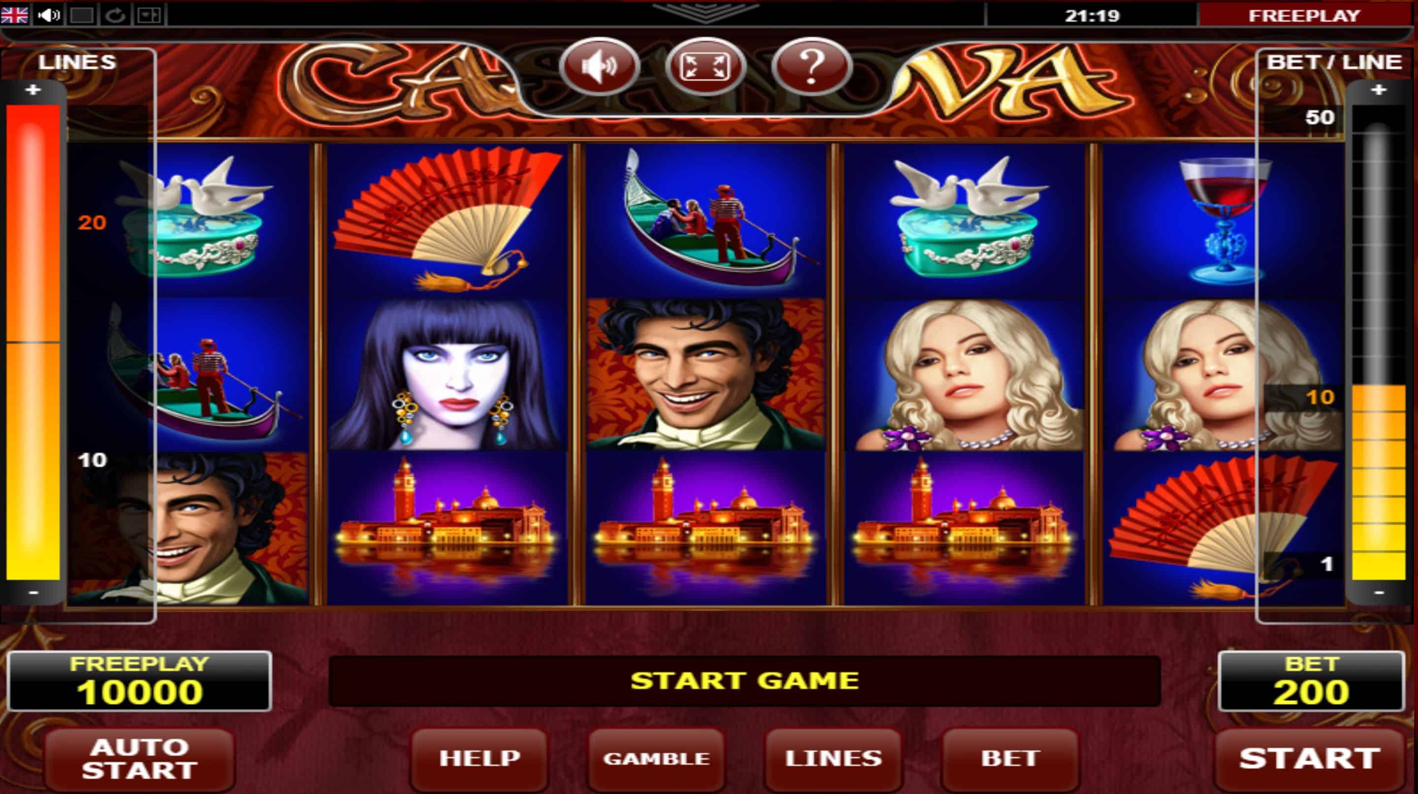 Casanova Slot Game Free Play at Casino Ireland 01