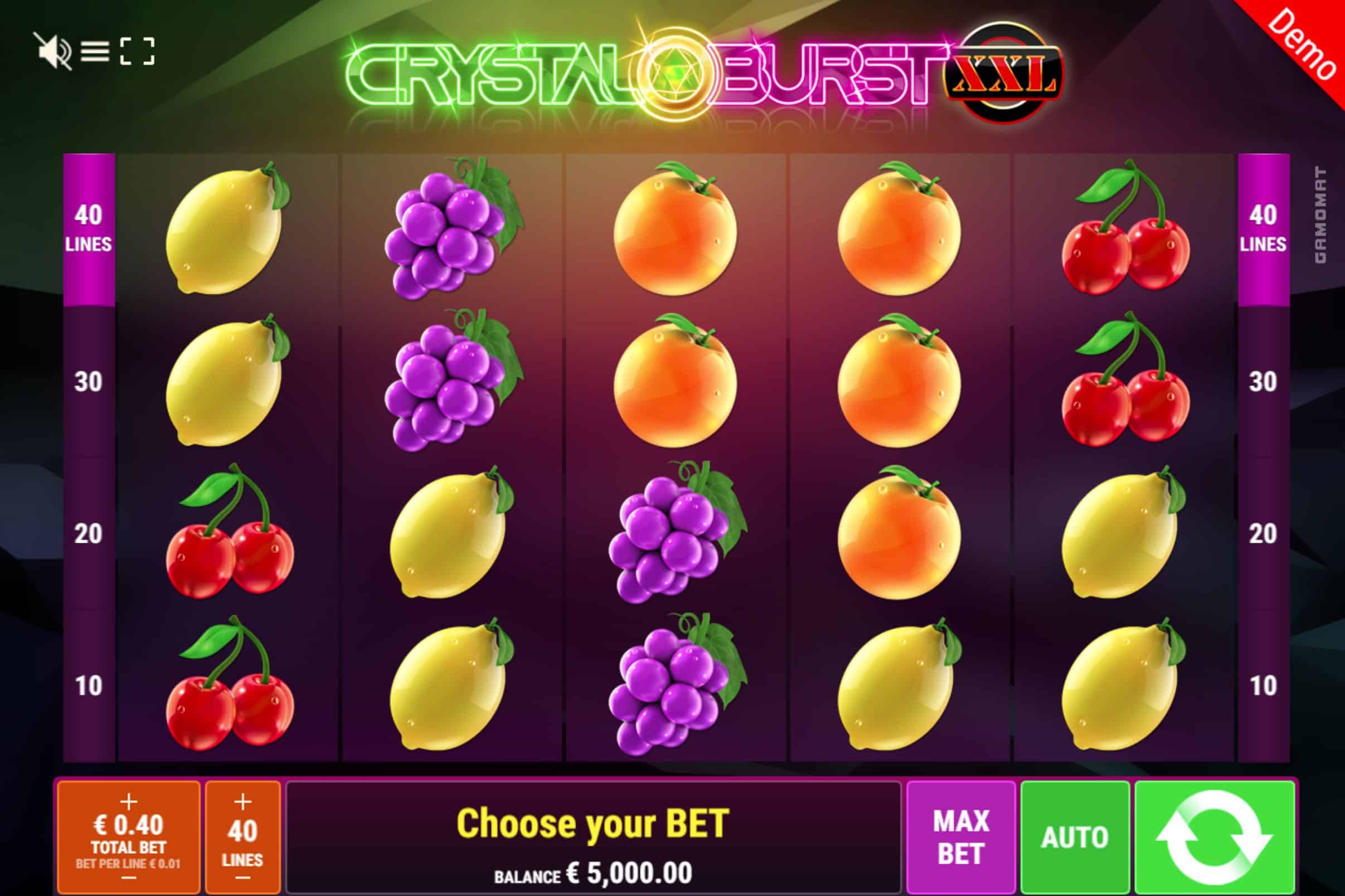 Crystal Burst XXL Slot Game Free Play at Casino Ireland 01