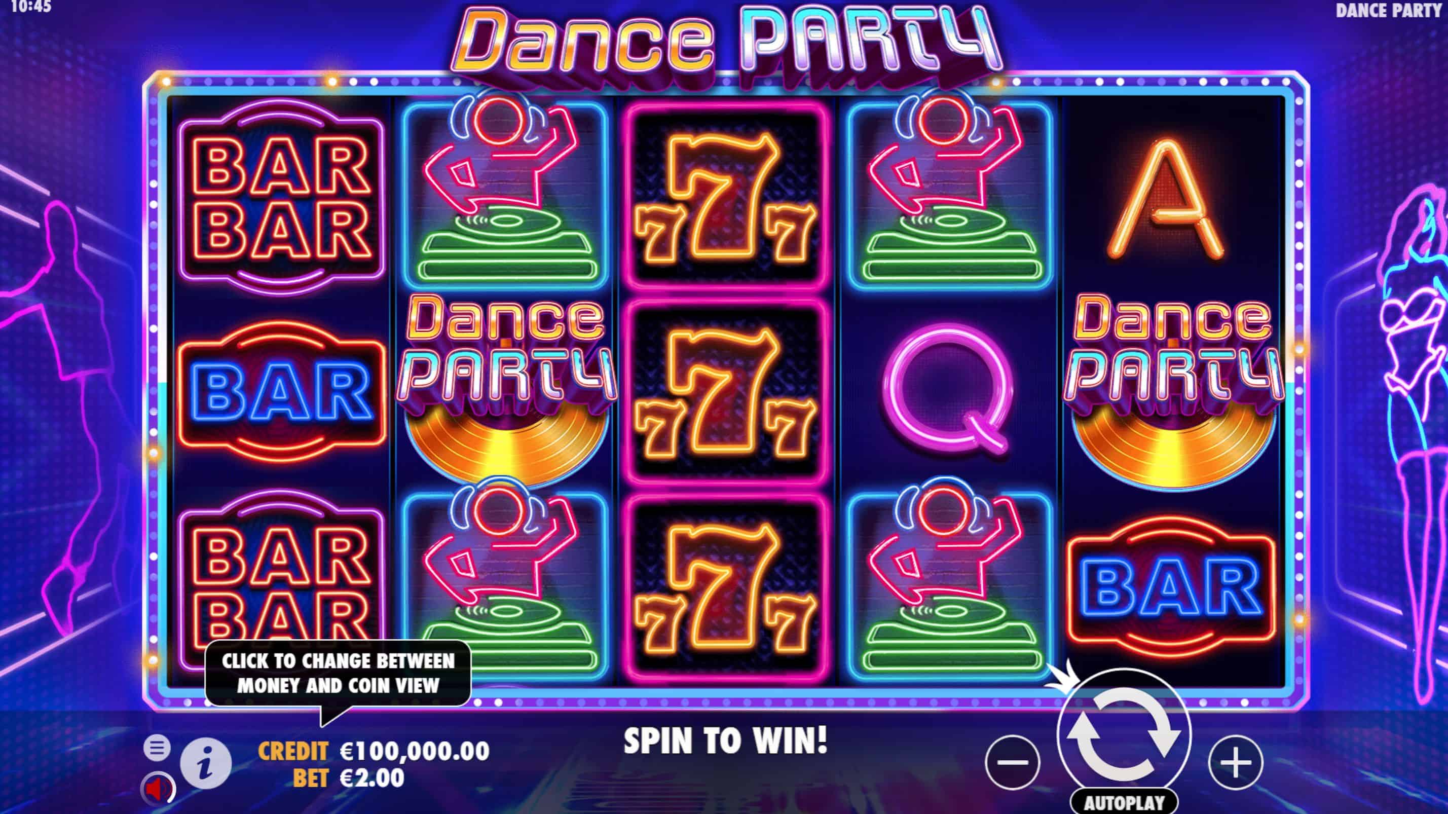 Dance Party Slot Game Free Play at Casino Ireland 01