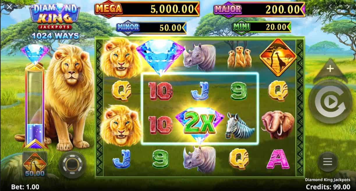 Diamond King Jackpots Slot Game Free Play at Casino Ireland 01