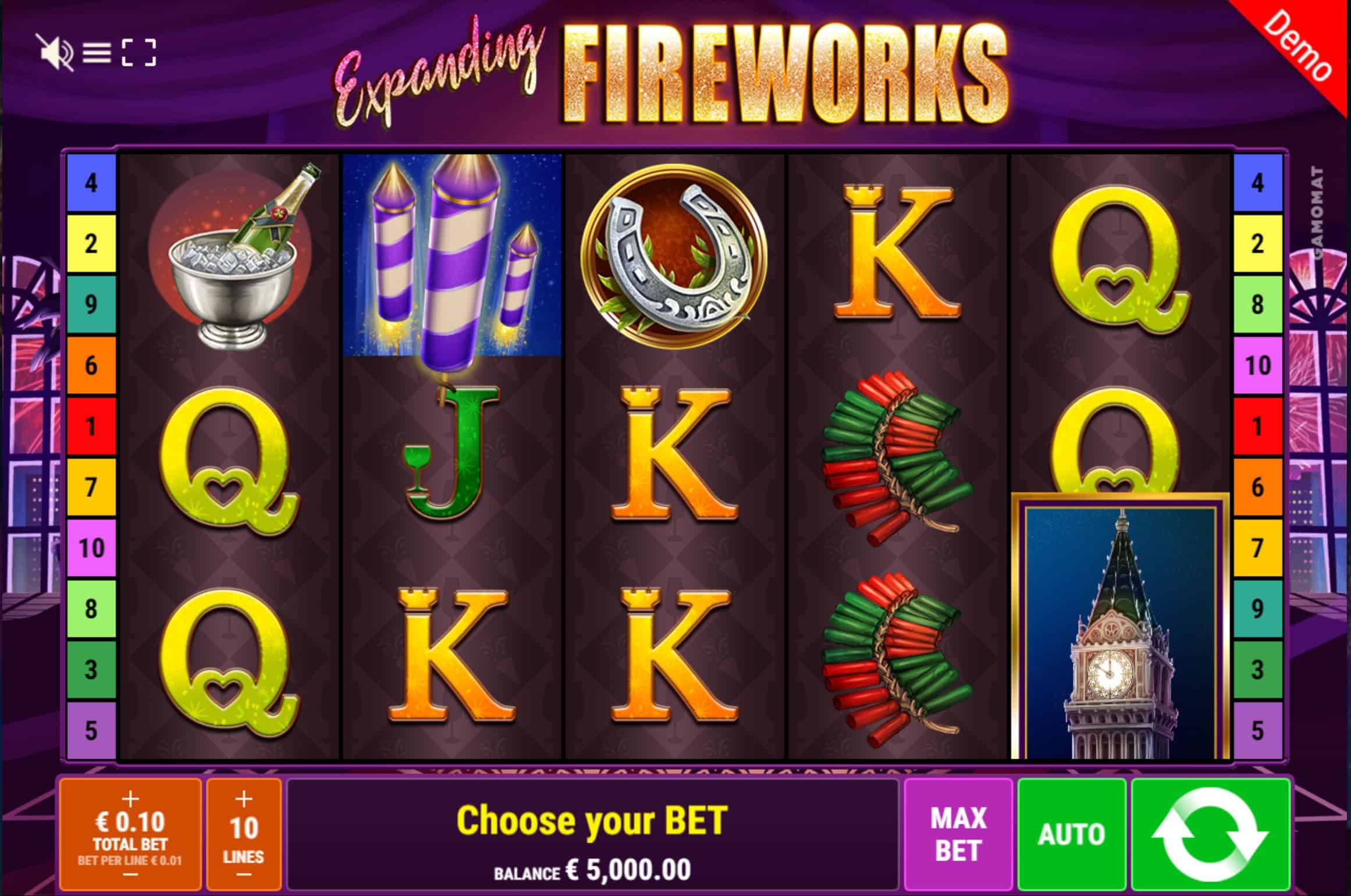 Expanding Fireworks Slot Game Free Play at Casino Ireland 01