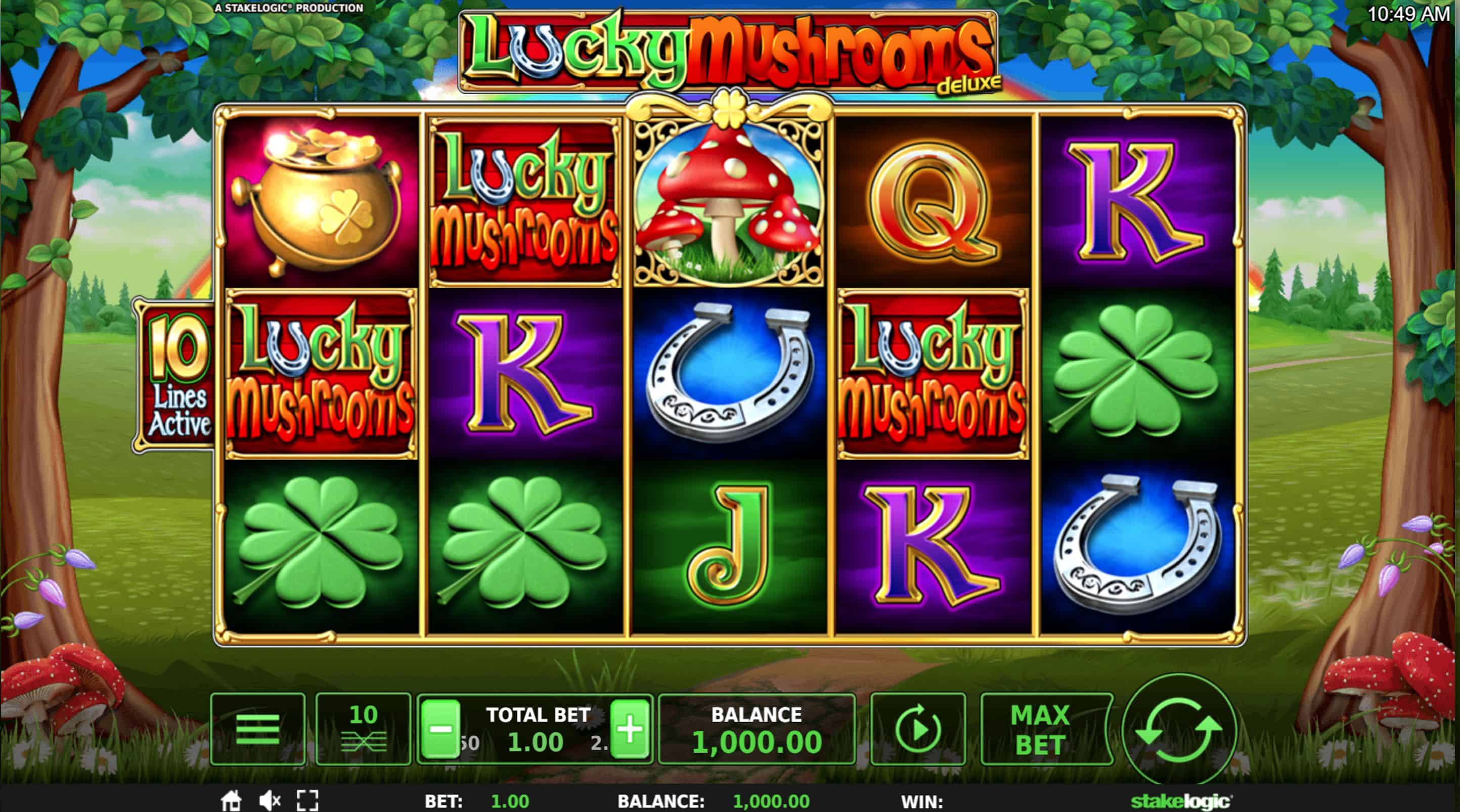 Lucky Mushrooms Deluxe Slot Game Free Play at Casino Ireland 01