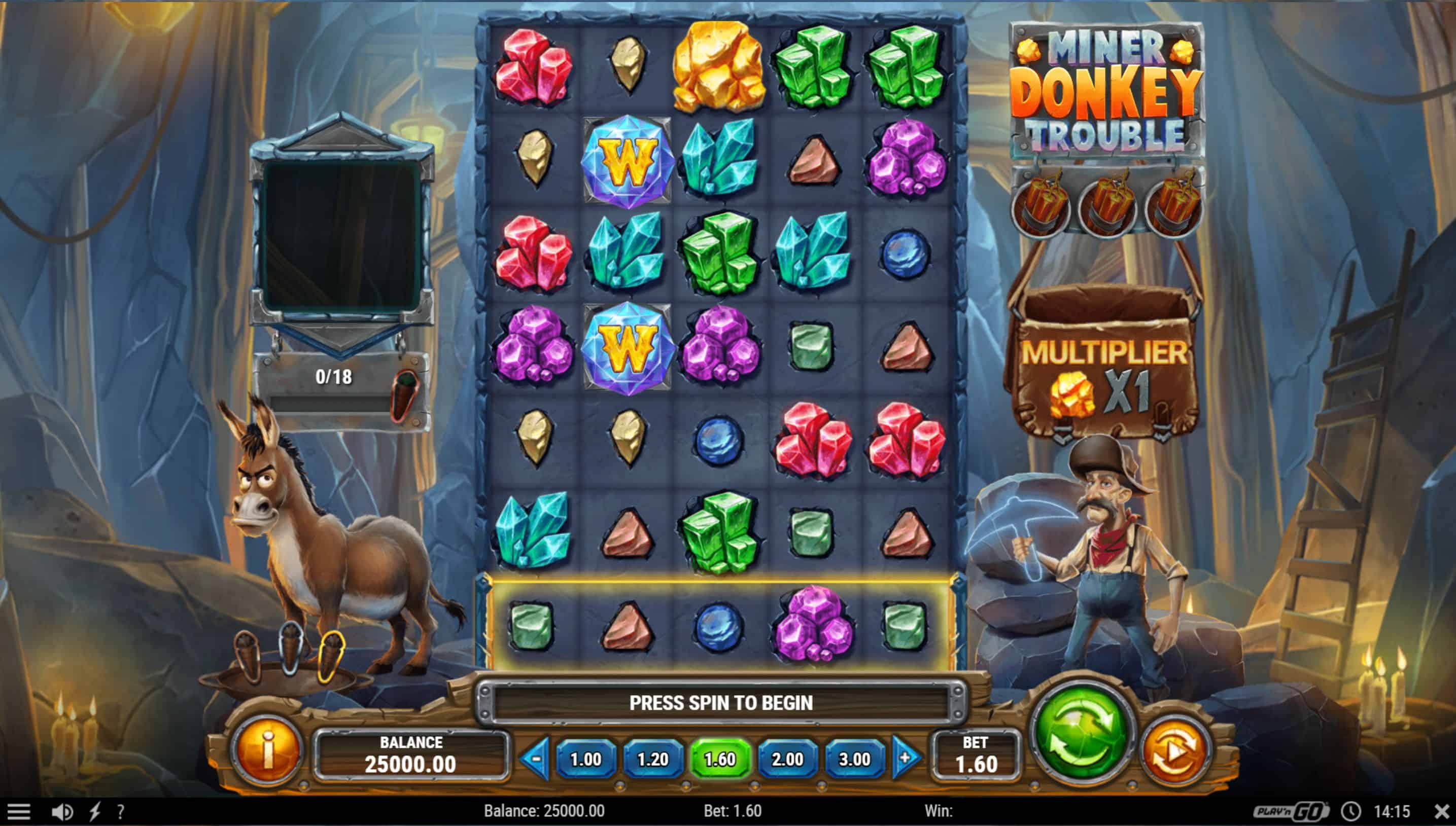 Miner Donkey Trouble Slot Game Free Play at Casino Ireland 01