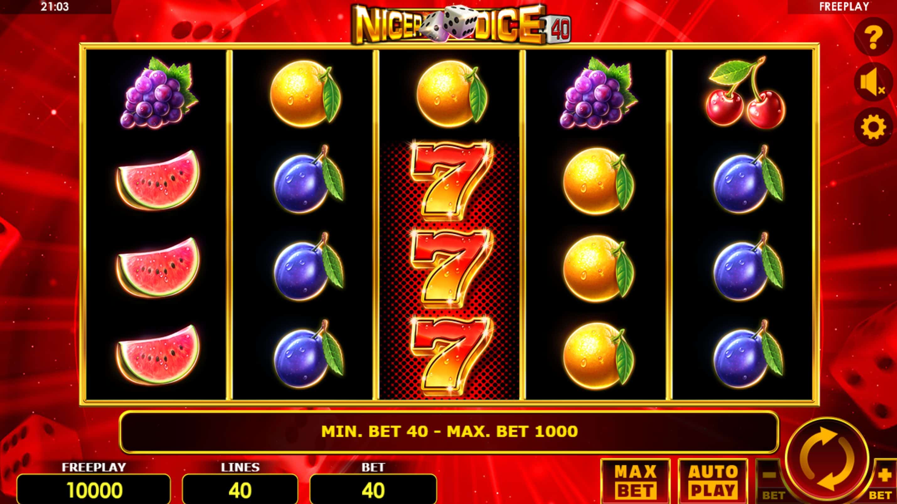 Nicer Dice 40 Slot Game Free Play at Casino Ireland 01