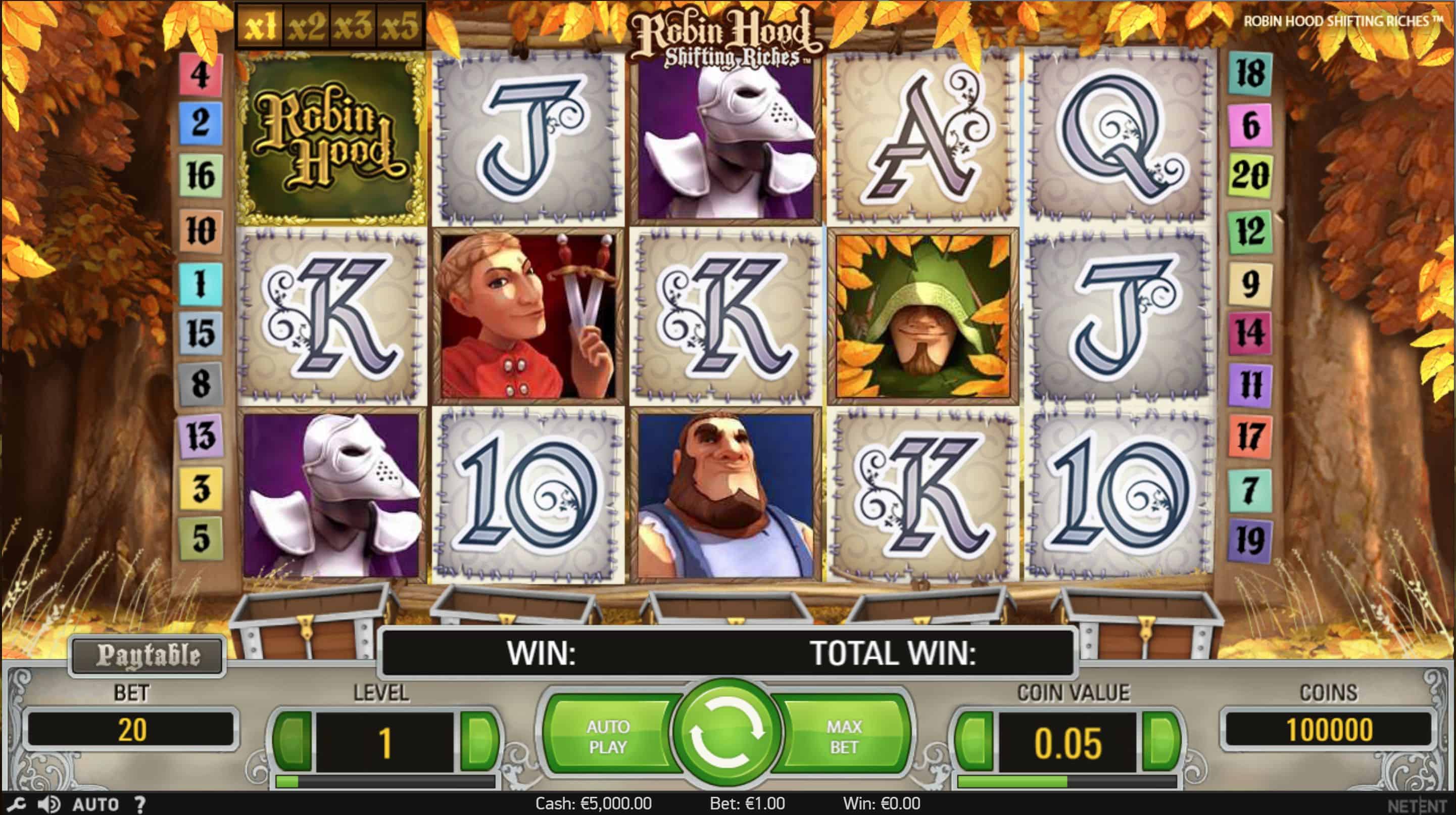 Robin Hood Shifting Riches Slot Game Free Play at Casino Ireland 01