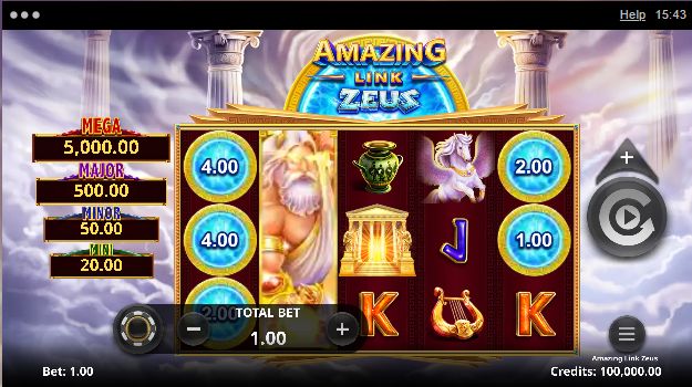 Amazing Link Zeus Slot Game Free Play at Casino Ireland 01