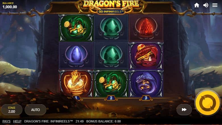 Dragons Fire Infinireels Slot Game Free Play at Casino Ireland 01
