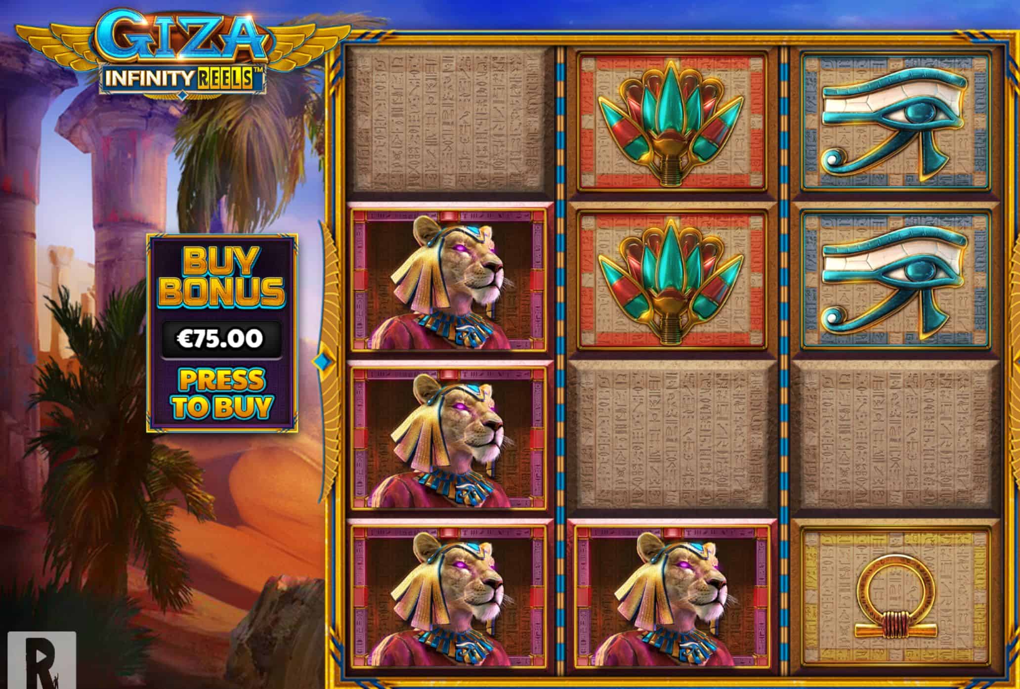 Giza Infinity Reels Slot Game Free Play at Casino Ireland 01
