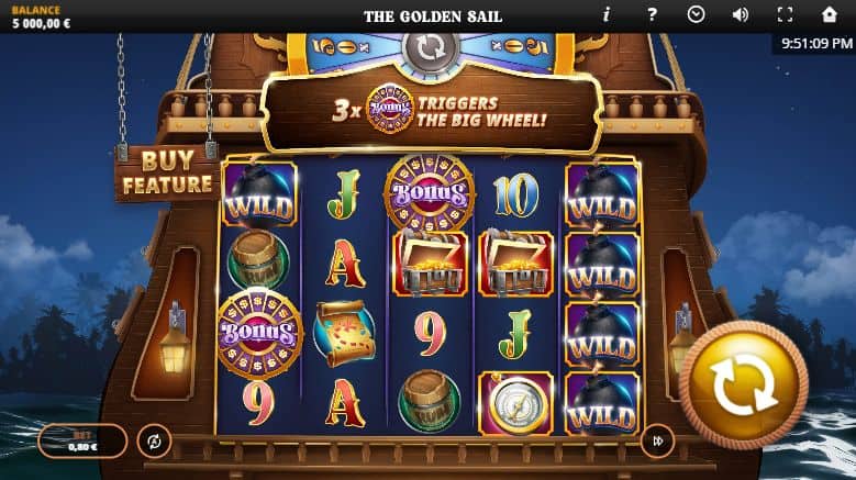 Golden Sail Slot Game Free Play at Casino Ireland 01