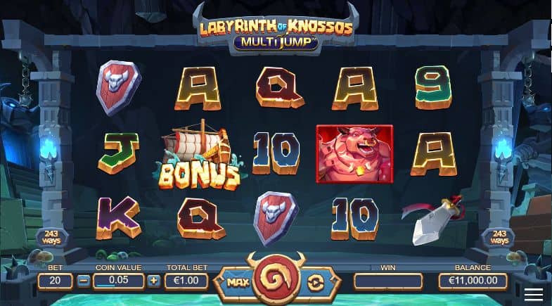 Labyrinth of Knossos Multijump Slot Game Free Play at Casino Ireland 01