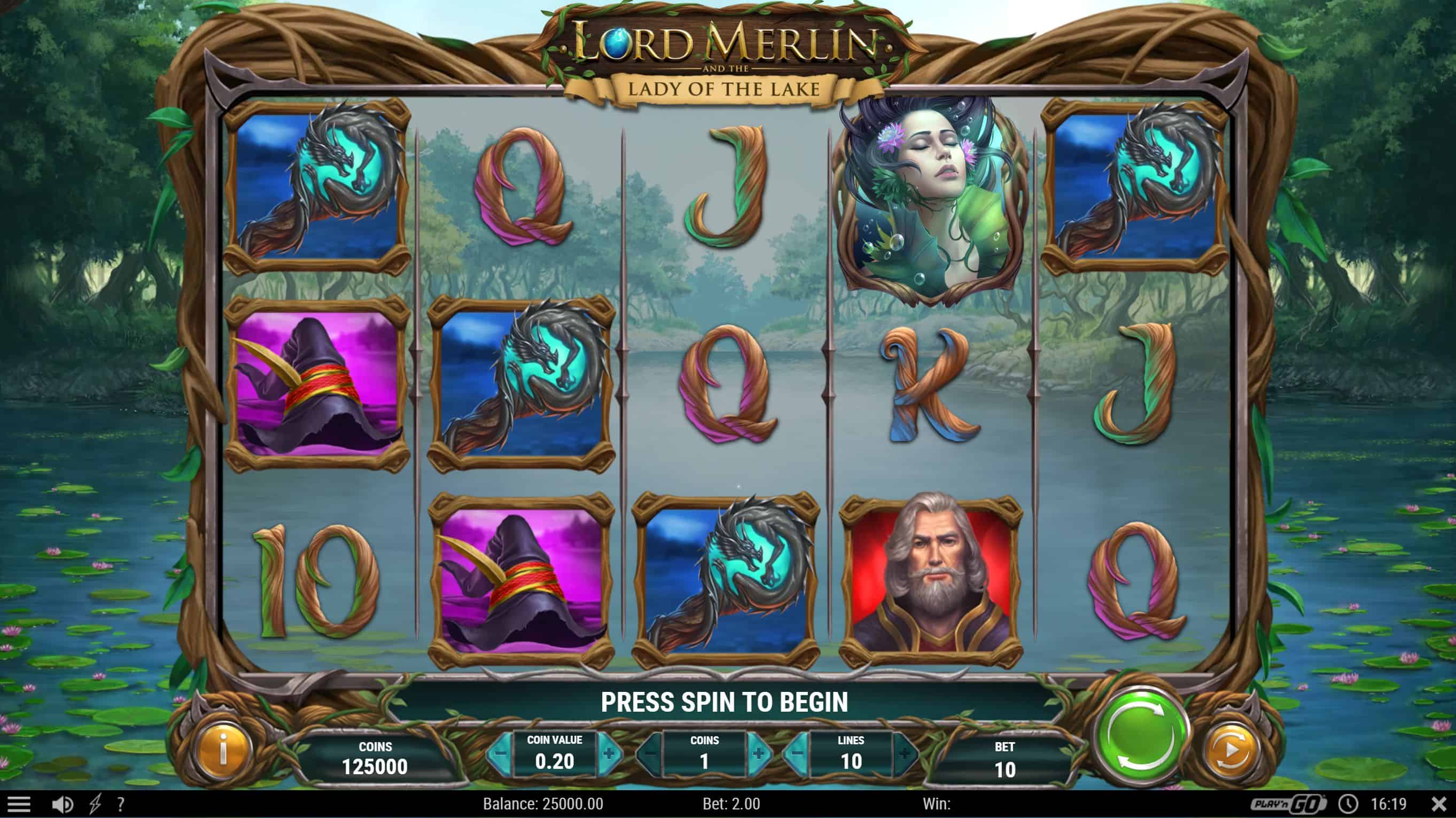 Lord Merlin and the Lady of the Lake Slot Game Free Play at Casino Ireland 01