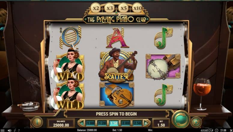 The Paying Piano Club Slot Game Free Play at Casino Ireland 01