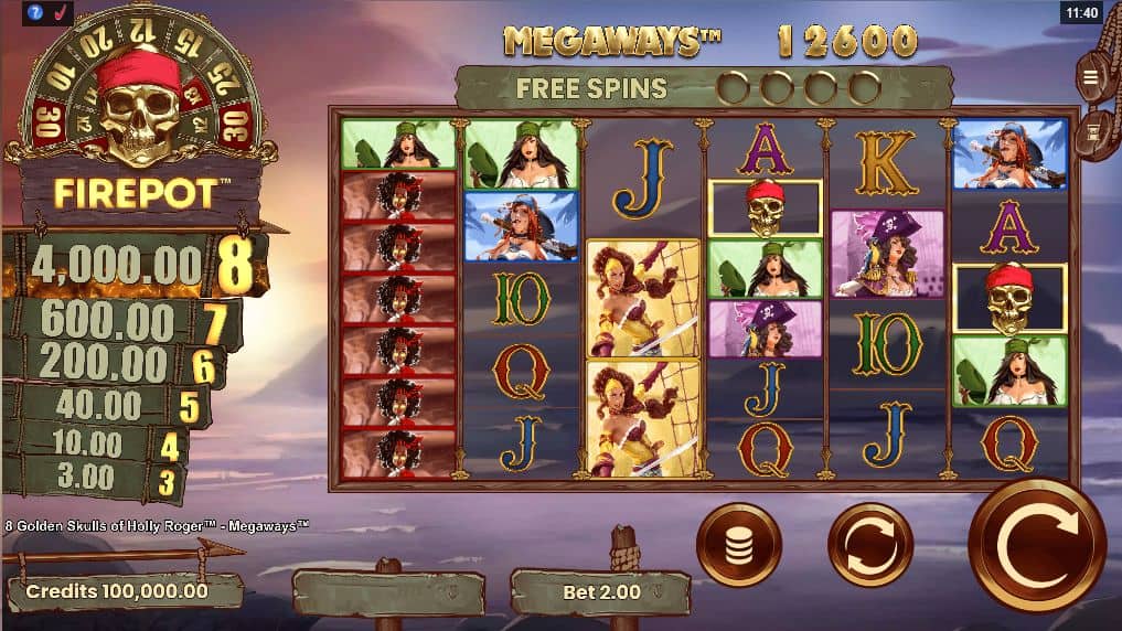 8 Golden Skulls of Holly Roger Slot Game Free Play at Casino Ireland 01