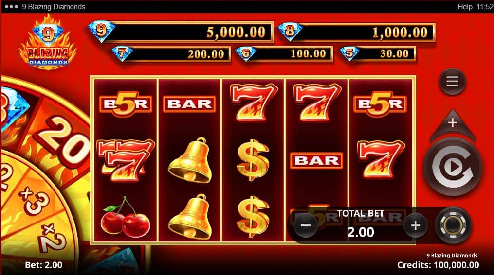 9 Blazing Diamonds Slot Game Free Play at Casino Ireland 01