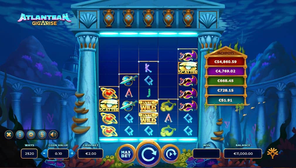 Atlantean Gigarise Slot Game Free Play at Casino Ireland 01