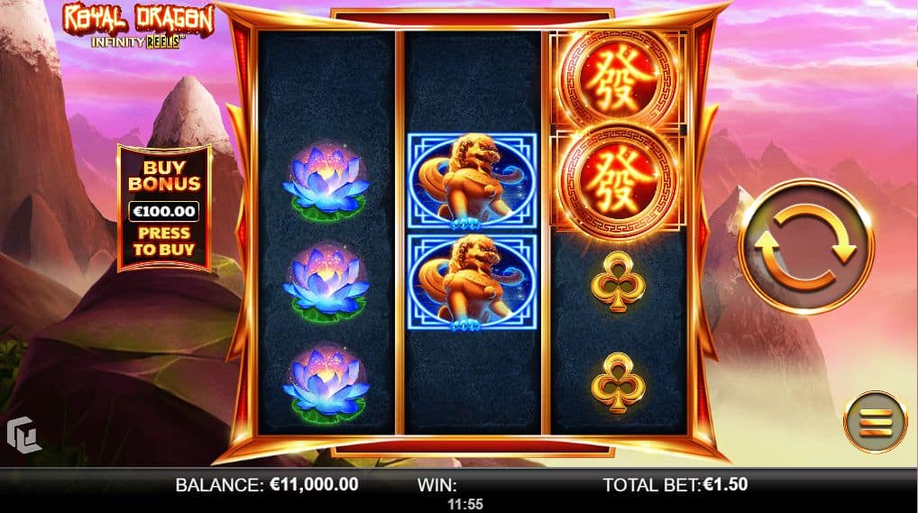 Royal Dragon Infinity Reels Slot Game Free Play at Casino Ireland 01