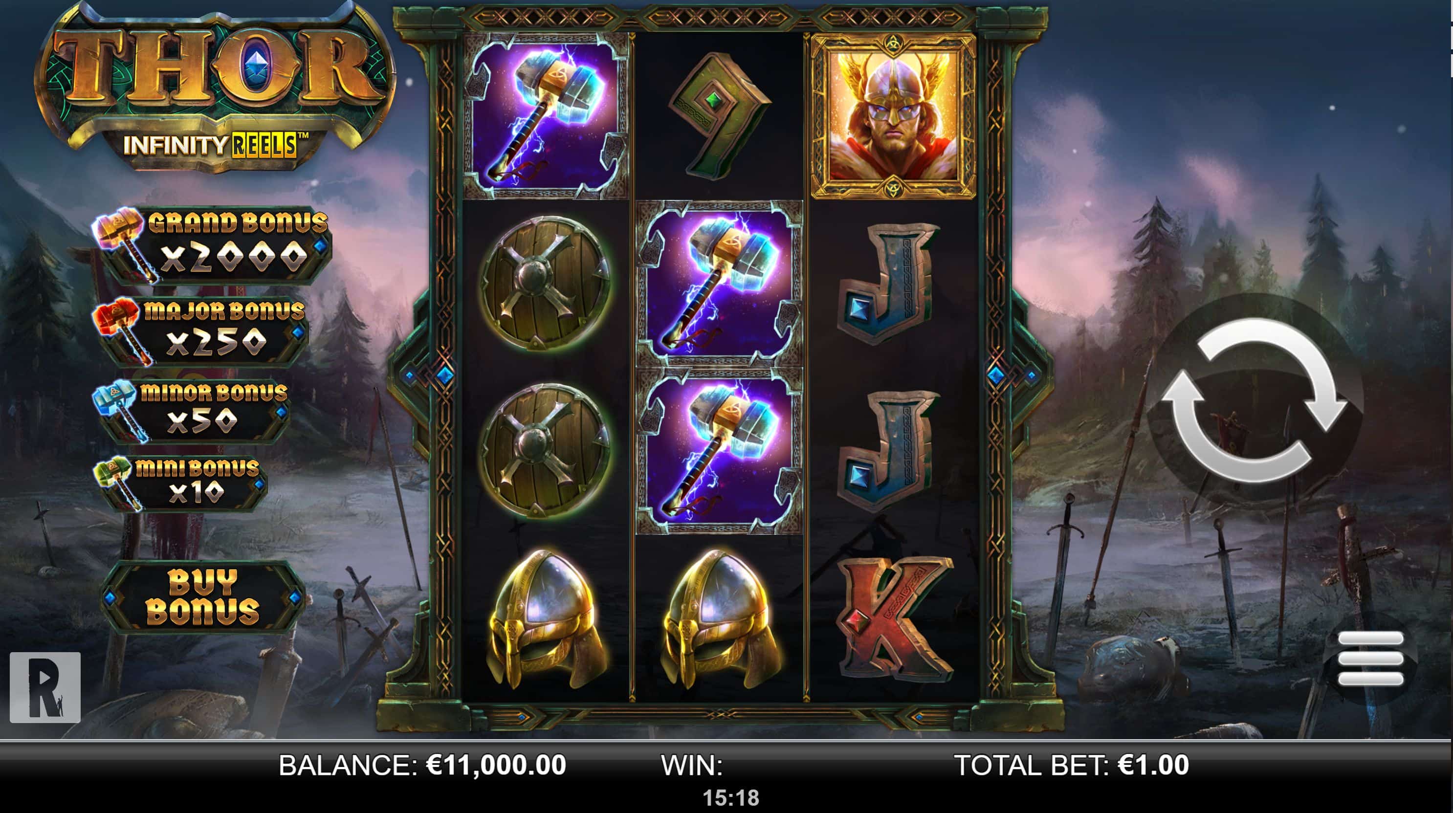 Thor Infinity Reels Slot Game Free Play at Casino Ireland 01