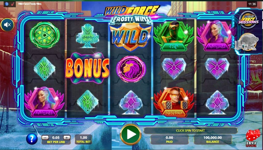 Wild Force Frosty Wins Slot Game Free Play at Casino Ireland 01
