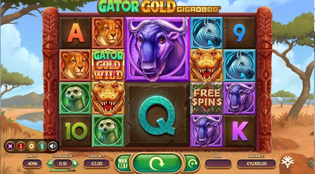 Gator Gold Gigablox Slot Game Free Play at Casino Ireland 01