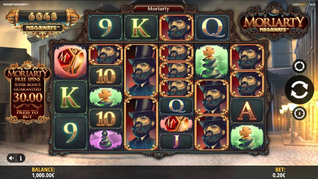 Moriarty MegaWays Slot Game Free Play at Casino Ireland 01