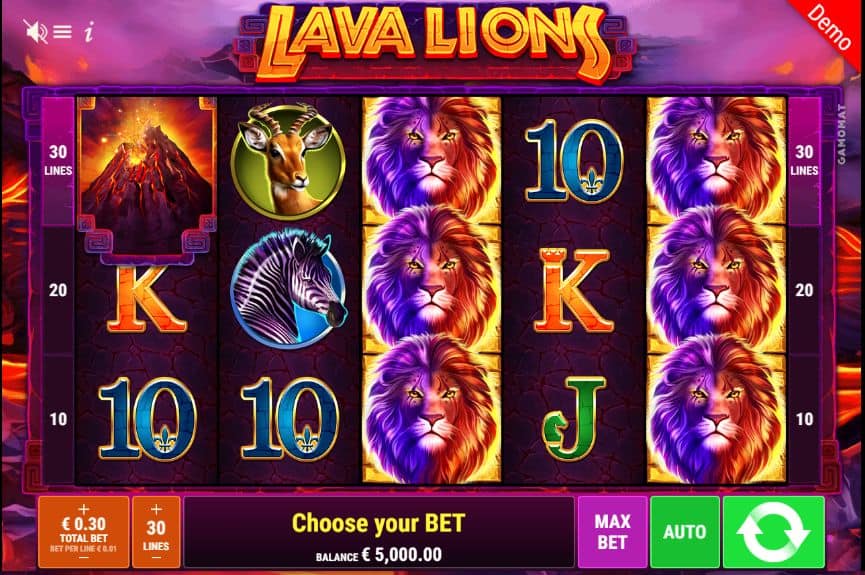 Lava Lions Slot Game Free Play at Casino Ireland 01