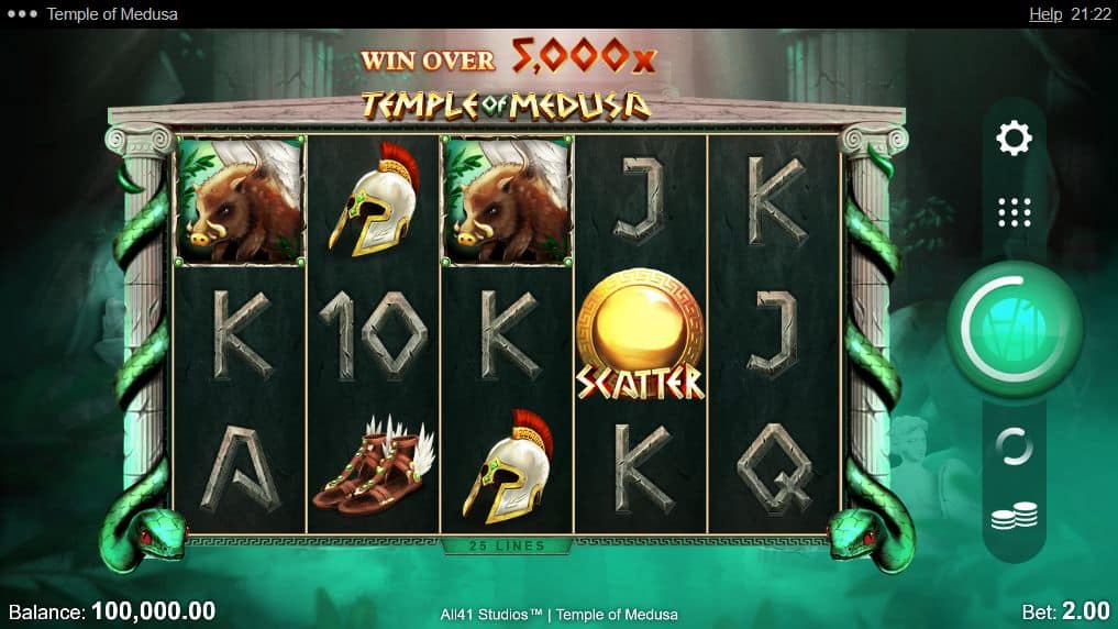 Temple of Medusa Slot Game Free Play at Casino Ireland 01