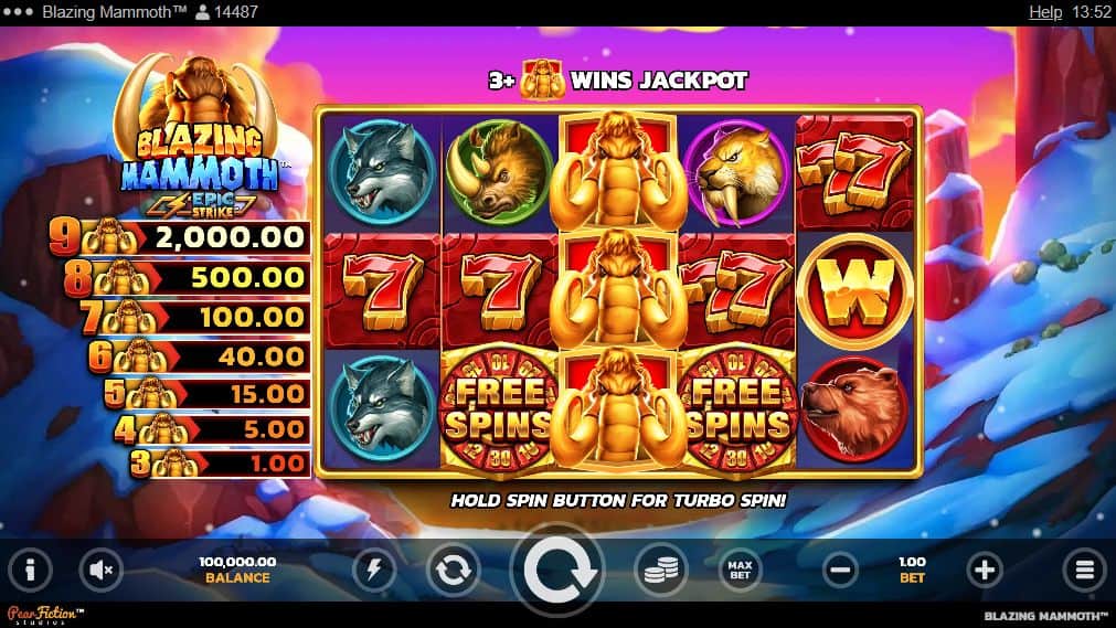 Blazing Mammoth Slot Game Free Play at Casino Ireland 01