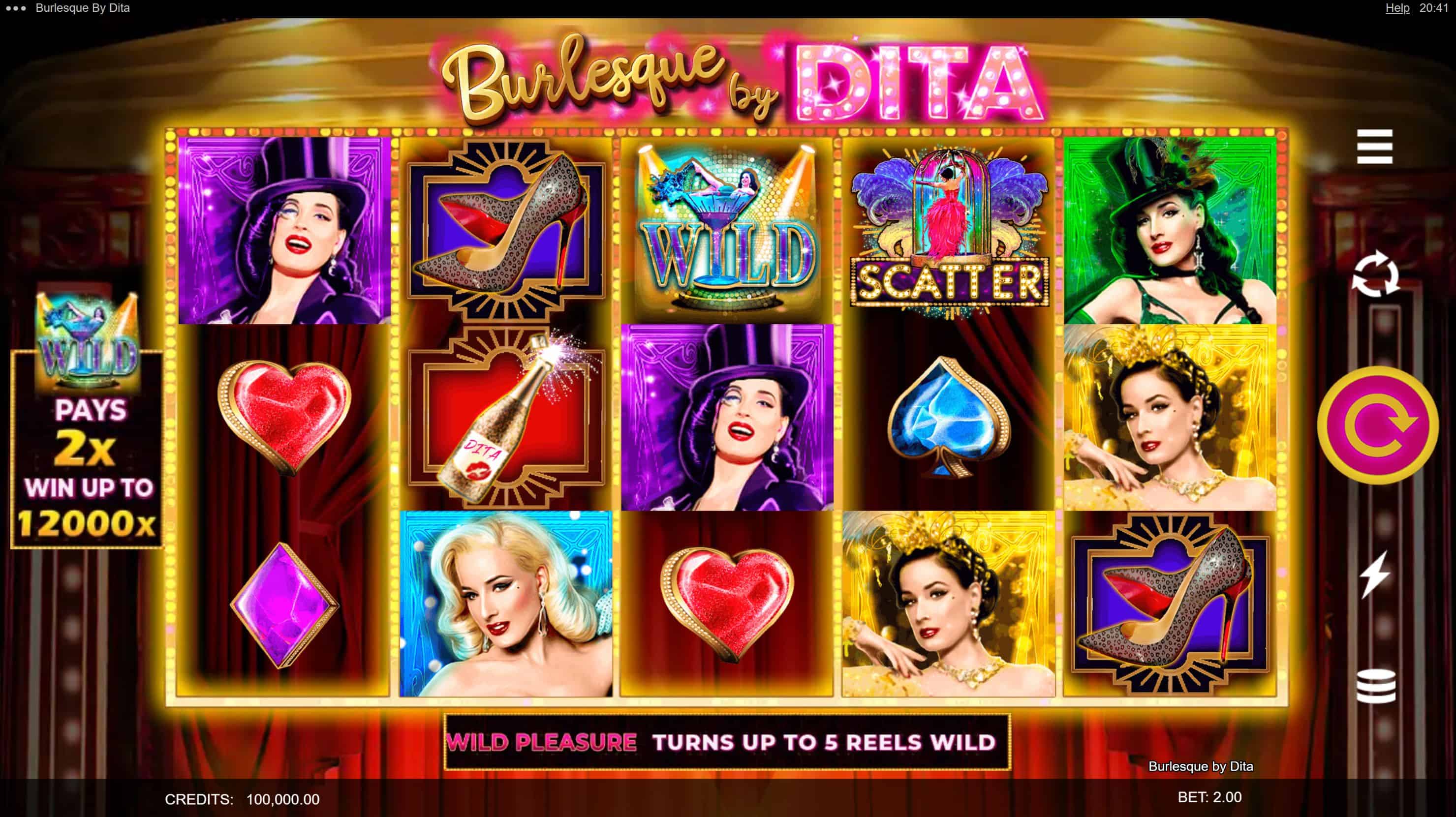 Burlesque by Dita Slot Game Free Play at Casino Ireland 01