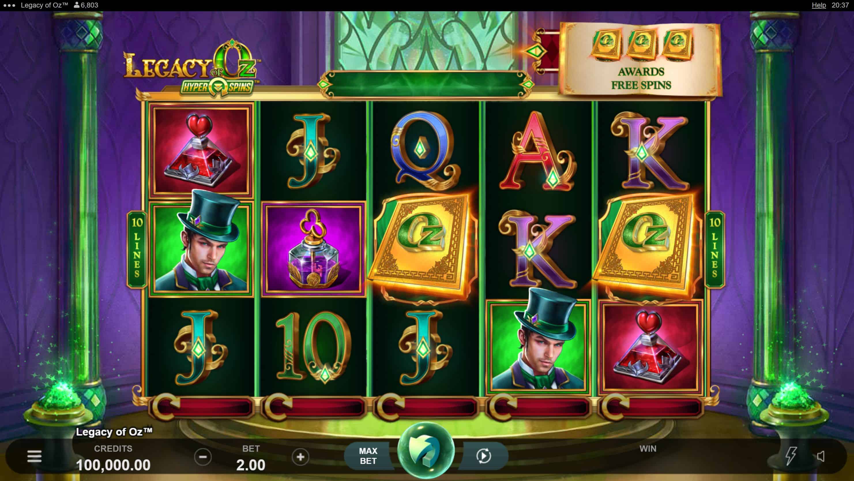 Legacy of Oz Slot Game Free Play at Casino Ireland 01