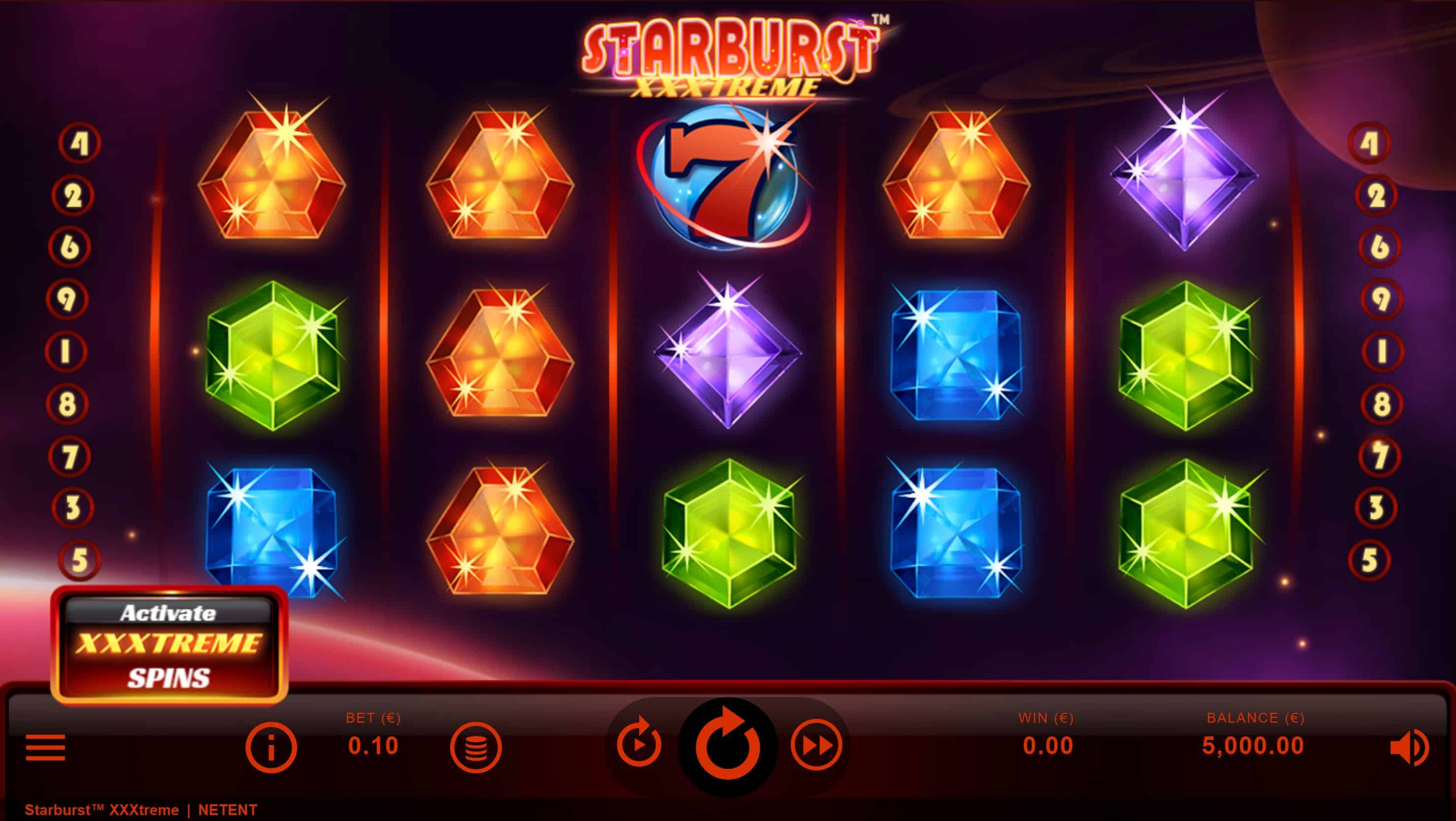 Starburst XXXtreme Slot Game Free Play at Casino Ireland 01