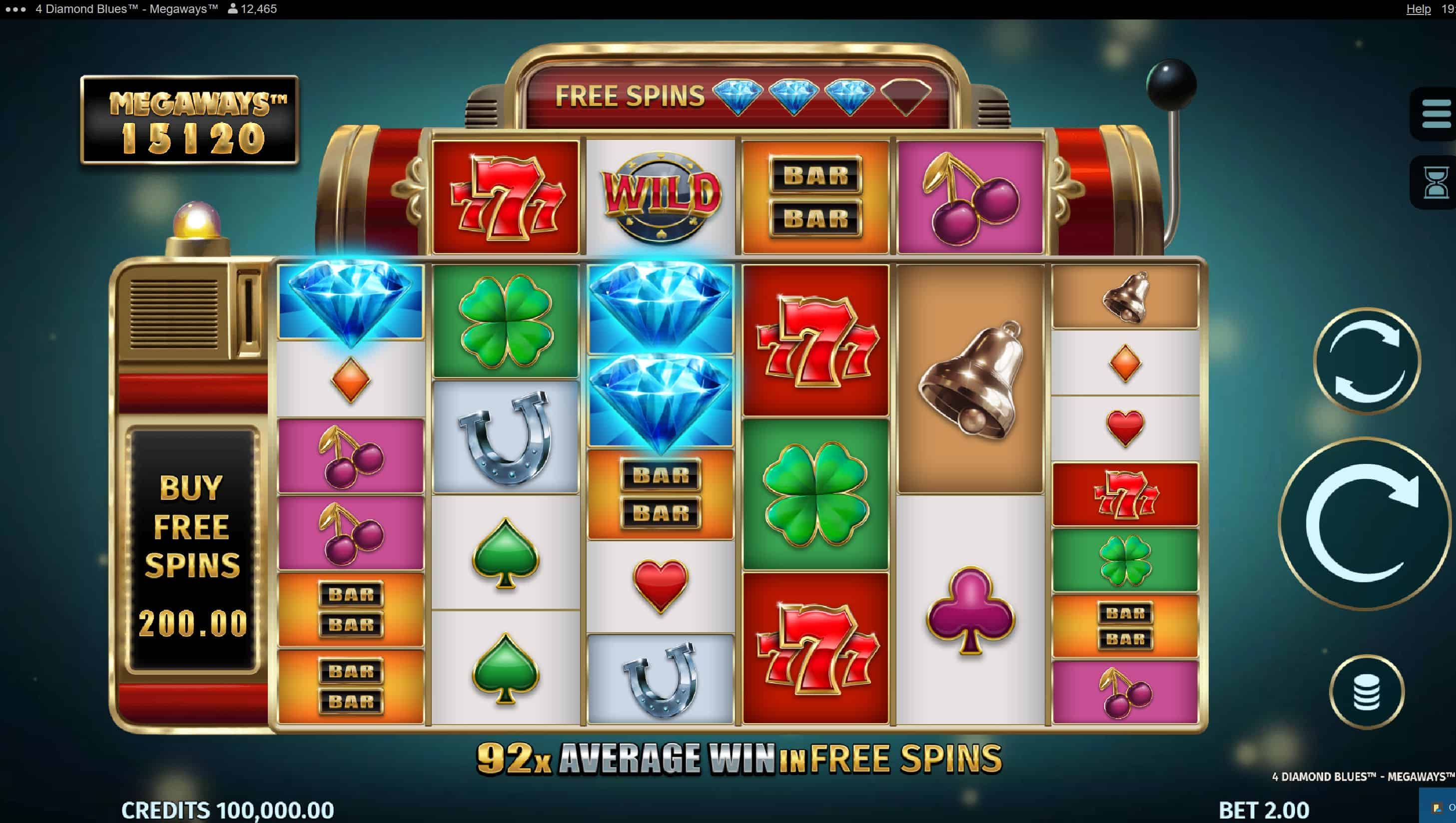 4 Diamond Blues Megaways Slot Game Free Play at Casino Ireland 01