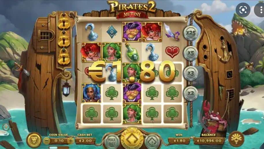 Pirates 2 Mutiny Slot Game Free Play at Casino Ireland 01