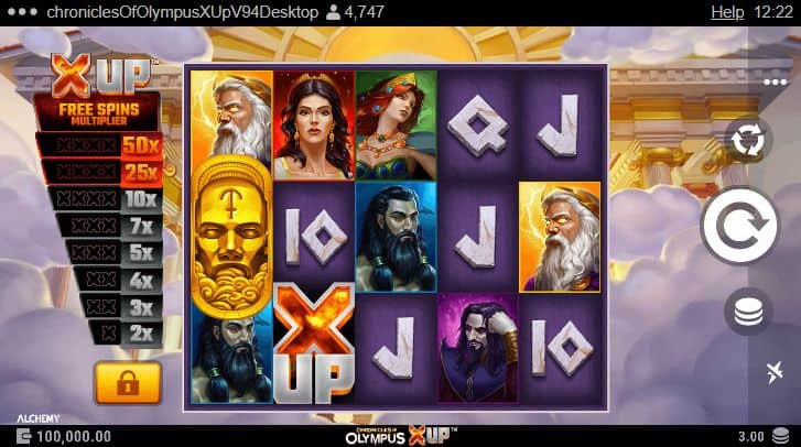 Chronicles of Olympus X UP Slot Game Free Play at Casino Ireland 01