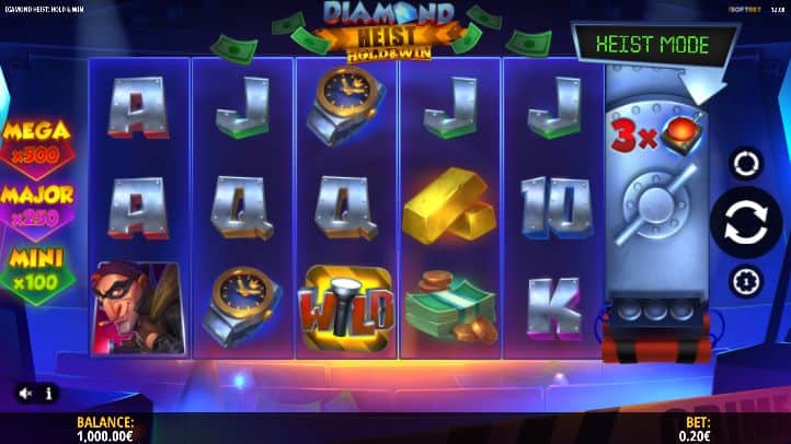 Diamond Heist Hold and Win Slot Game Free Play at Casino Ireland 01